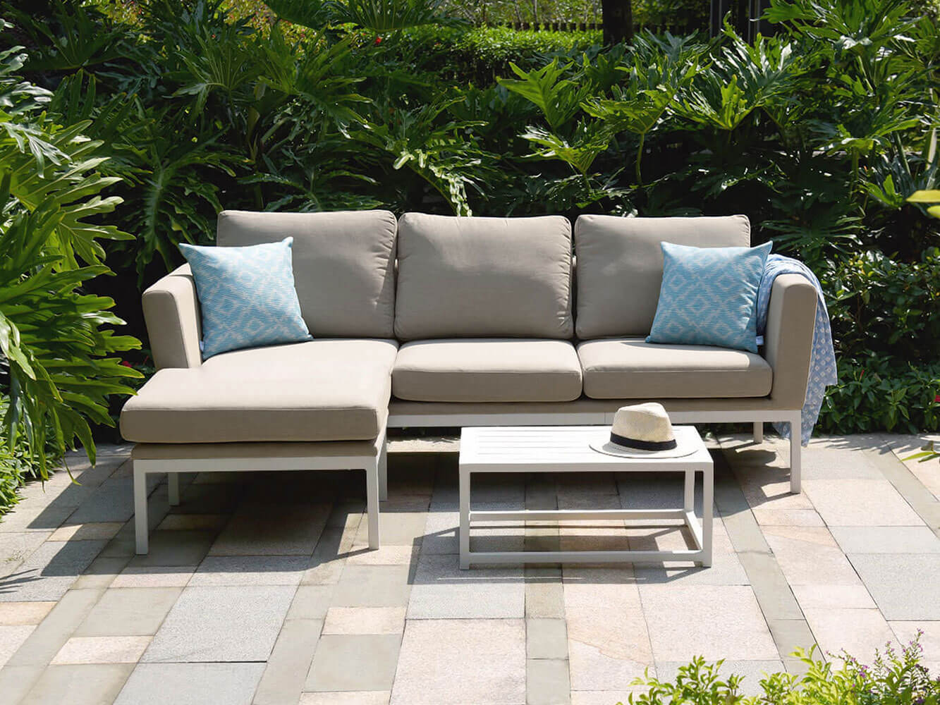 Conjunto de Sofá com Chaise Longue Argenta